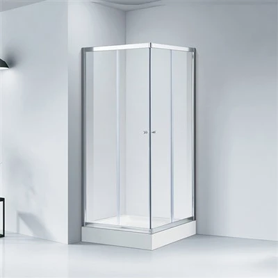 Bilik shower kaca aluminium persegi