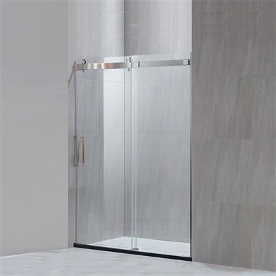 Pintu geser kamar mandi abu -abu
