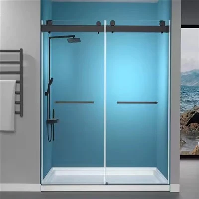 Area basah kering pintu shower geser tutup lunak