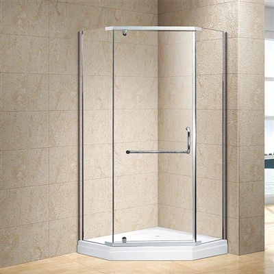Pivot semi frameless shower enklosure