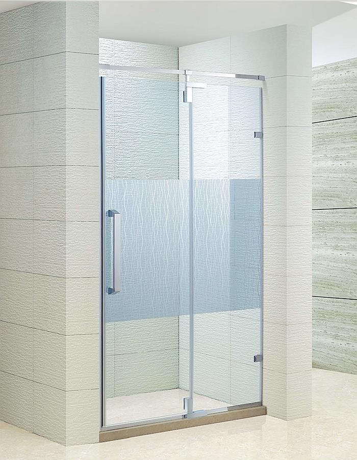 2 panel layar shower tanpa bingkai lurus
