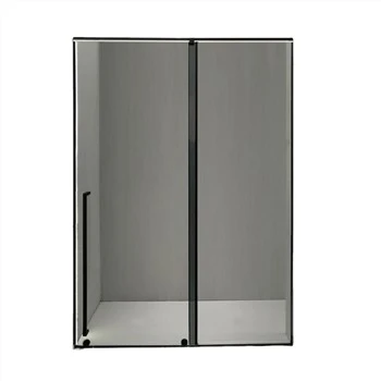 Pintu shower kaca geser tanpa bingkai