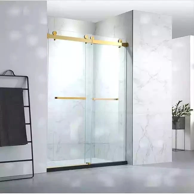 Kandang pancuran pintu kaca tempered